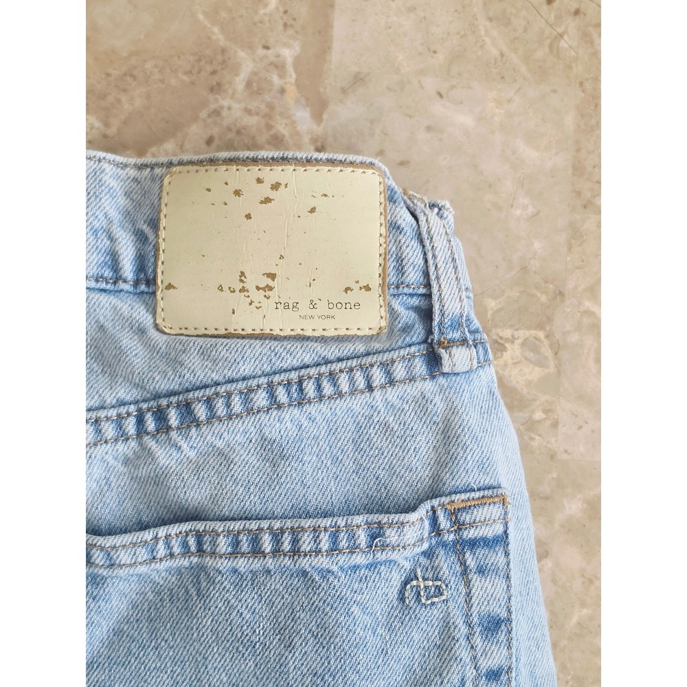Rag & Bone Sofie Ultra High Rise Wide Leg Crop Jeans Cuffed Raw Hem Mari 27 - Picture 11 of 12
